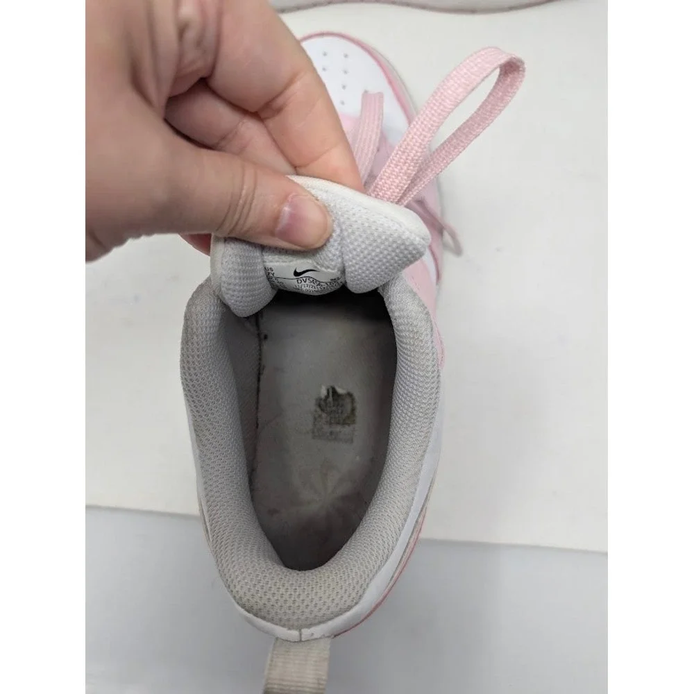 Nike Court Borough Low Sneakers pink white Youth sz 7